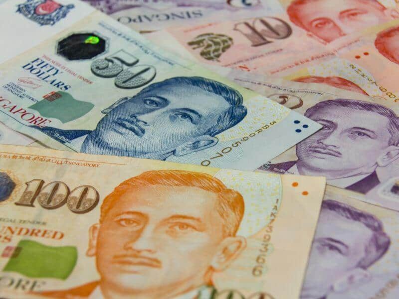 Singapore Currency Notes $1000, $100, $50, $10, $5, $2
